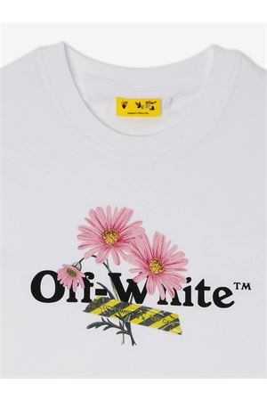 t-shirt in cotone bianco OFF WHITE KIDS | OGAA019S26JER001100